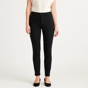 Arje Mid Rise Skinny Jeans Black Italian Fabric Cotton Womens Size 6